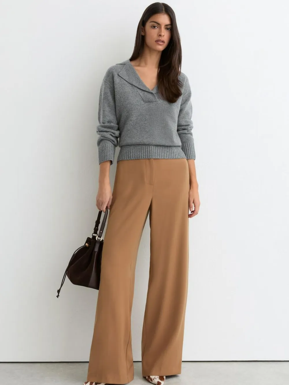 Reiss Flo Wool-Cashmere Collared Knit Jumper^Women Knitwear|Knitwear