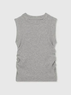 Reiss Trudy 4-9 yrs Ruched Vest Top Grey