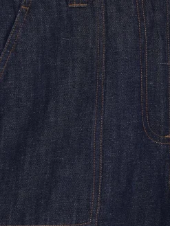 Sale Reiss Ashby Linen Shorts Indigo