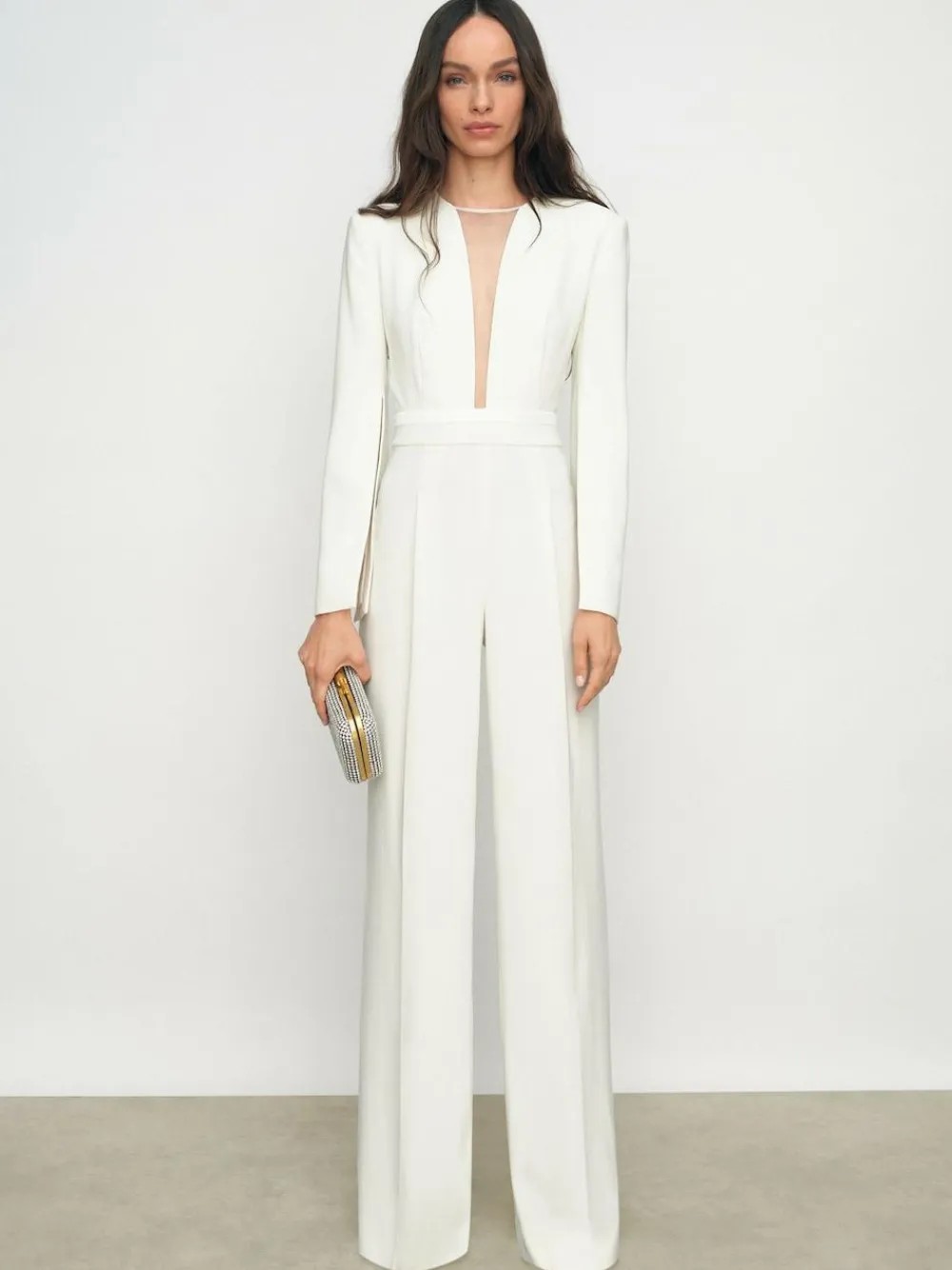 Reiss Evora Plunge-Neck Split-Sleeve Jumpsuit^Women Jumpsuits & Playsuits