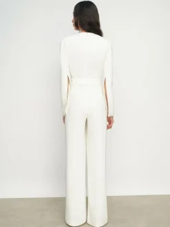 Reiss Evora Plunge-Neck Split-Sleeve Jumpsuit^Women Jumpsuits & Playsuits