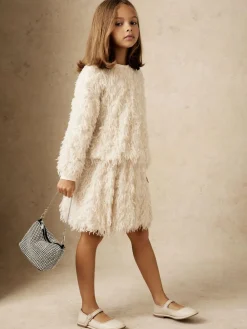 Reiss Ivory Roxy 3-9 yrs Fluffy Sequin-Embellished Skirt^ Shorts & Skirts