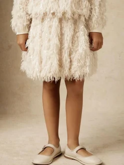 Reiss Ivory Roxy 3-9 yrs Fluffy Sequin-Embellished Skirt^ Shorts & Skirts