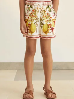 Reiss Ivory Sammie 9-13 yrs | NYBG Satin Floral-Print Shorts^ Shorts