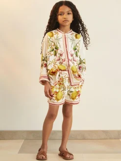 Reiss Ivory Sammie 9-13 yrs | NYBG Satin Floral-Print Shorts^ Shorts