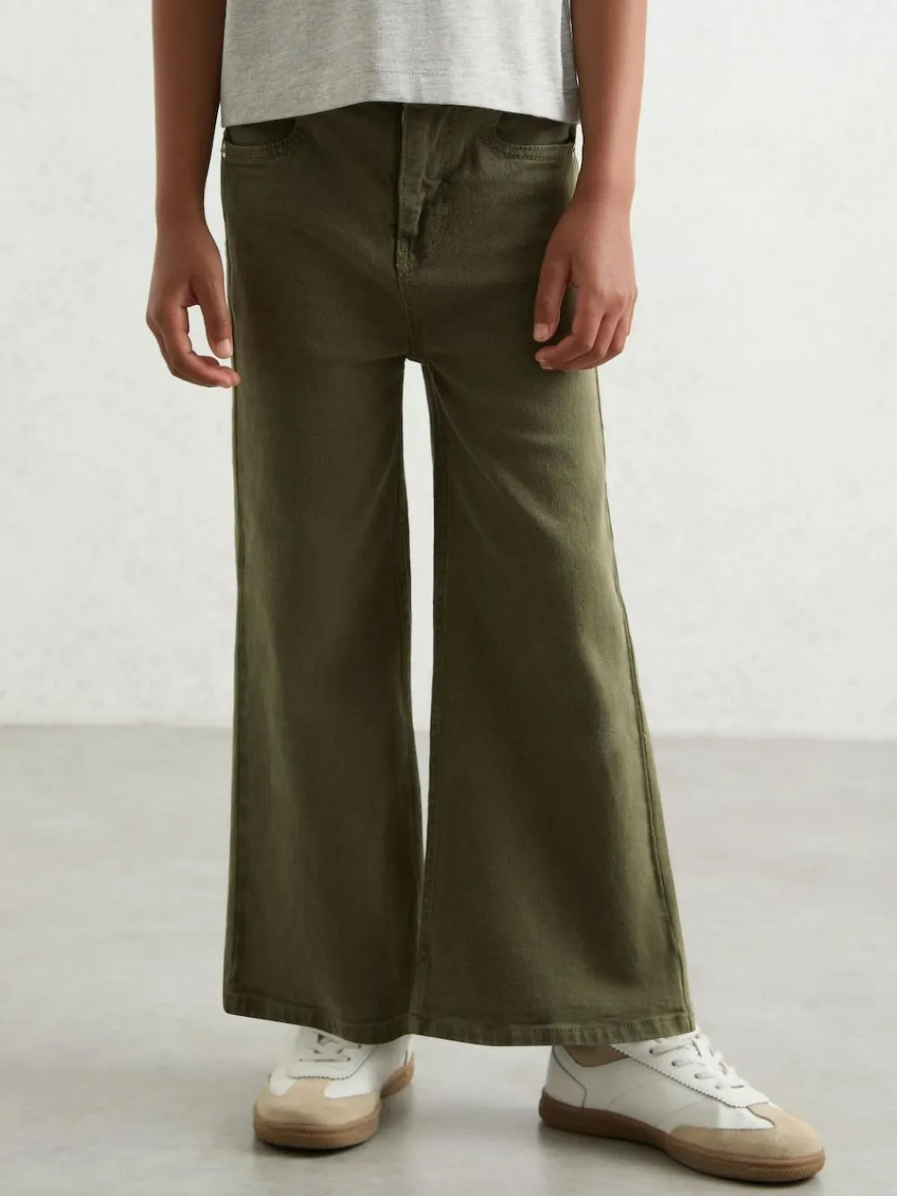 Hot Reiss Khaki Clea 3-9 yrs Straight-Leg Mid-Rise Jeans