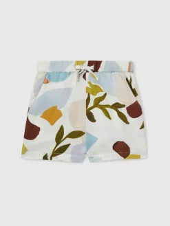 Sale Reiss Tommi 4-9 yrs Printed Drawstring-Waist Shorts Multi