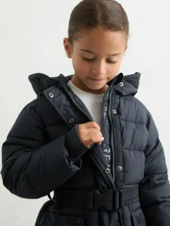 Reiss Navy Alys 9-13 yrs Longline Hooded Puffer Coat^ Baby Winter Clothing|Coats, Jackets & Pramsuits