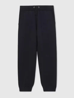 Best Reiss Navy Billings 9-13 yrs Merino Wool-Blend Cuffed Joggers