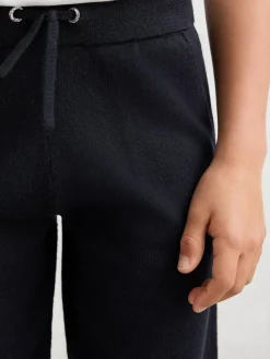 Best Reiss Navy Billings 9-13 yrs Merino Wool-Blend Cuffed Joggers