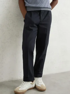 Reiss Brighton 3-9 yrs Relaxed-Fit Pleated Tapered Trousers^BOY Pants & Chinos