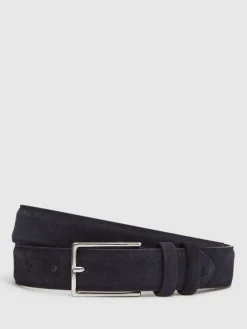 Reiss Dante Suede Belt Navy