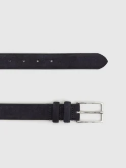 Reiss Dante Suede Belt Navy