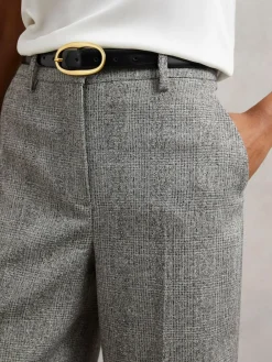 Reiss Drew Patent Leather Oval Buckle Belt^Women Belts