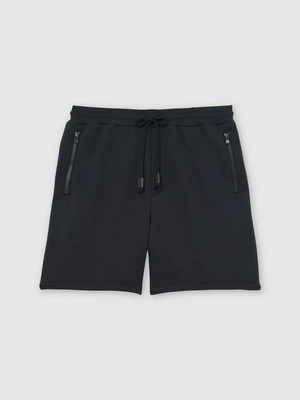 New Reiss Dusk Cotton-Blend Drawstring Shorts Navy