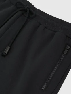 New Reiss Dusk Cotton-Blend Drawstring Shorts Navy