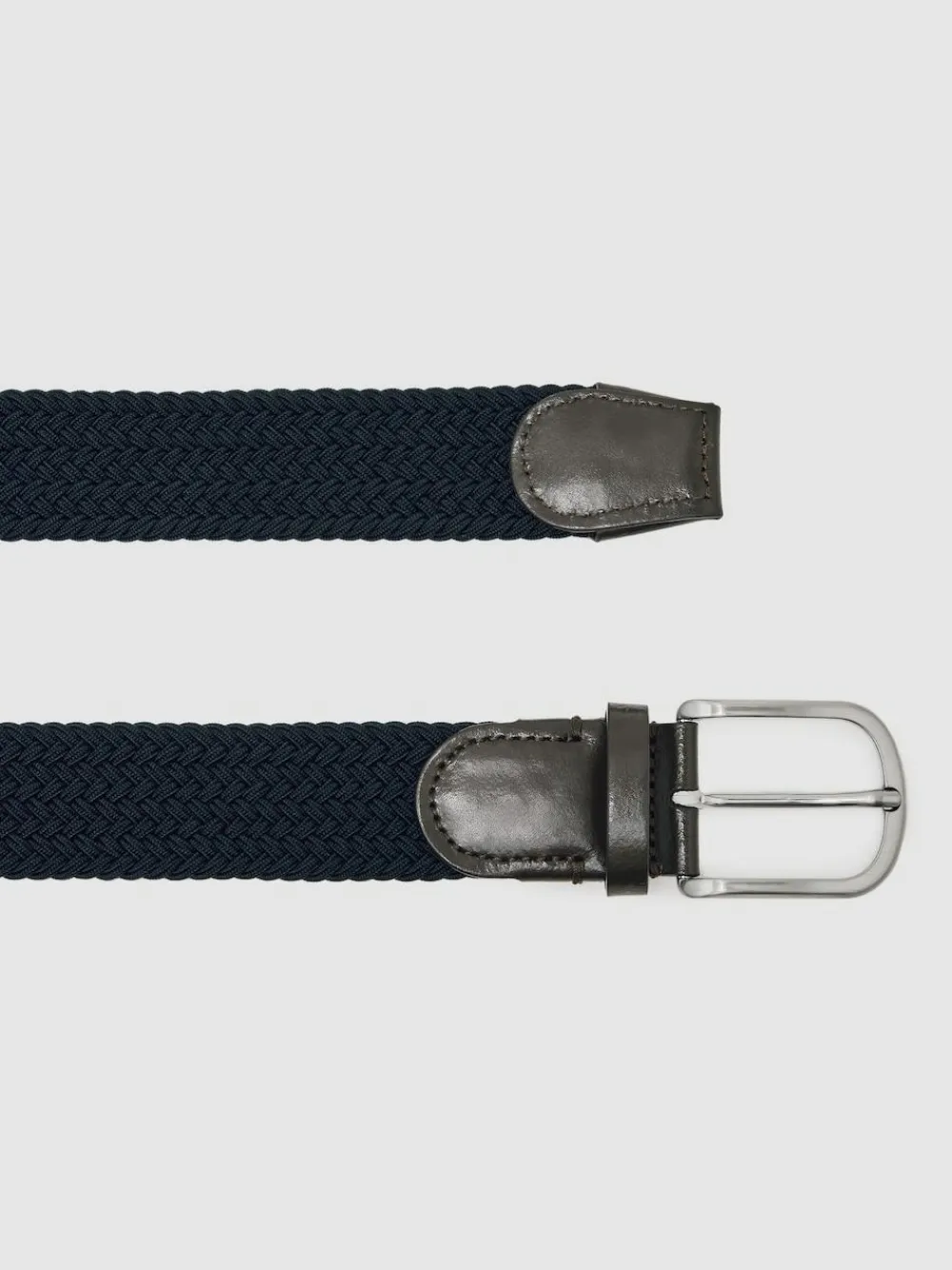Hot Reiss Elmont Basket Weave Belt Navy
