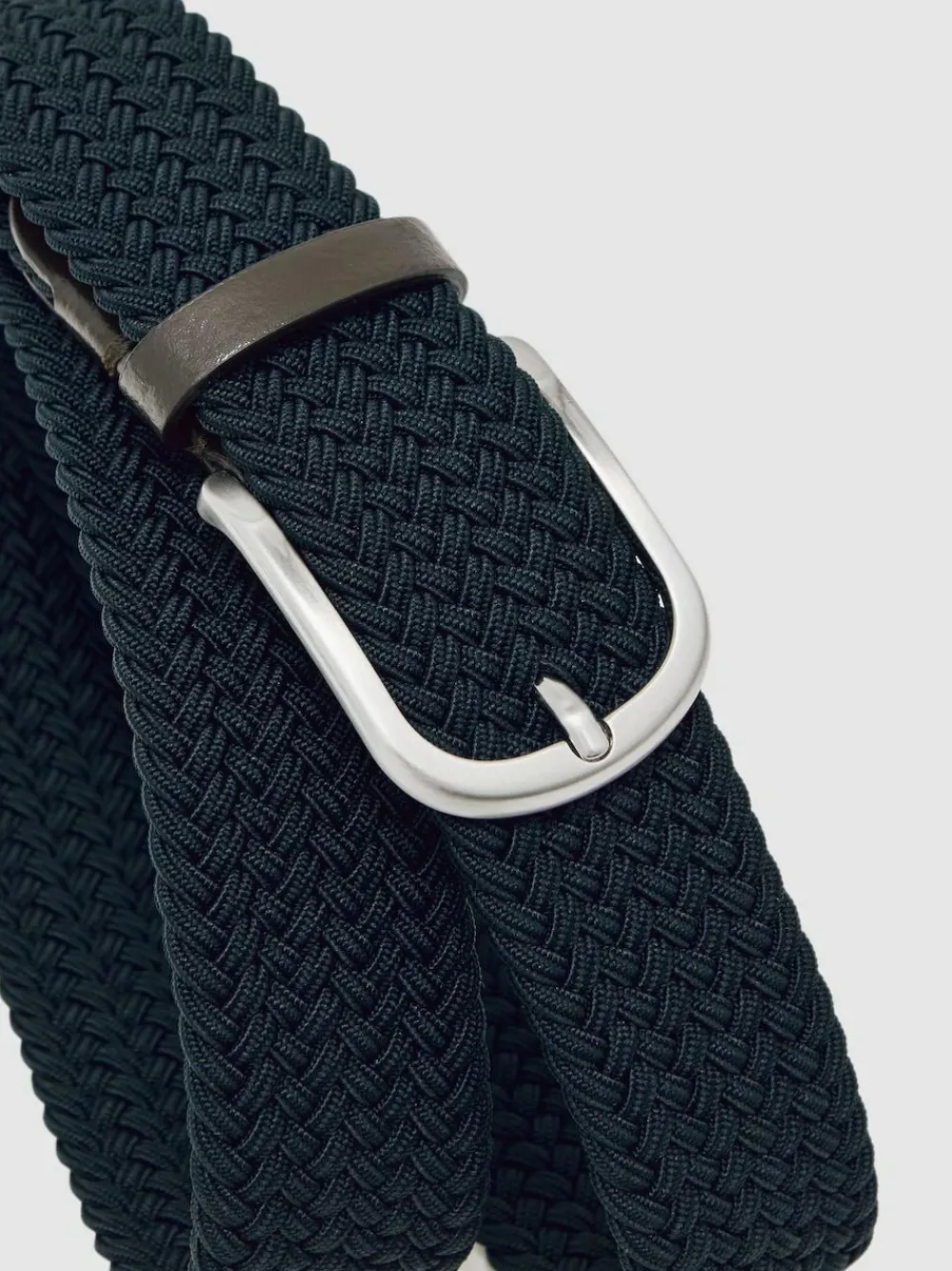 Hot Reiss Elmont Basket Weave Belt Navy