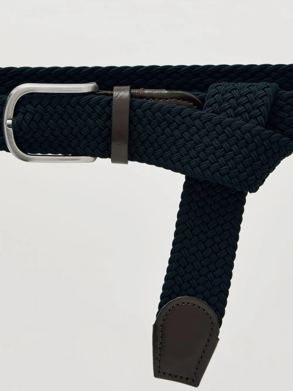 Hot Reiss Elmont Basket Weave Belt Navy