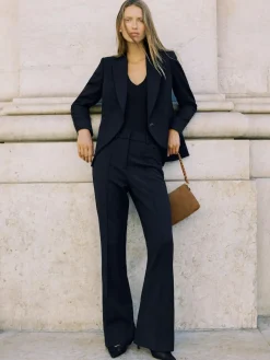 Online Reiss Gabi Flared Suit Trousers Navy