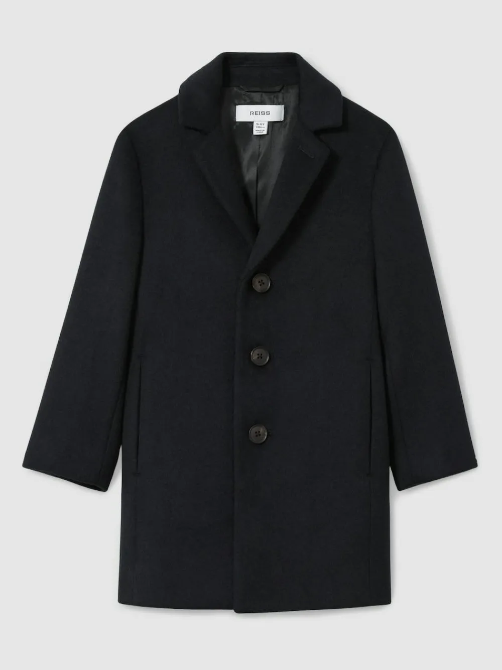 Best Reiss Gable 3-9 yrs Single Breasted Overcoat Navy