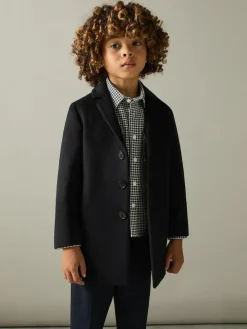 Best Reiss Gable 3-9 yrs Single Breasted Overcoat Navy
