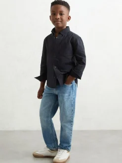 Online Reiss Greenwich 9-13 yrs Button Down Oxford Shirt Navy