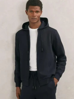 Reiss Howel Cotton-Blend Zip-Through Hoodie^ Loungewear