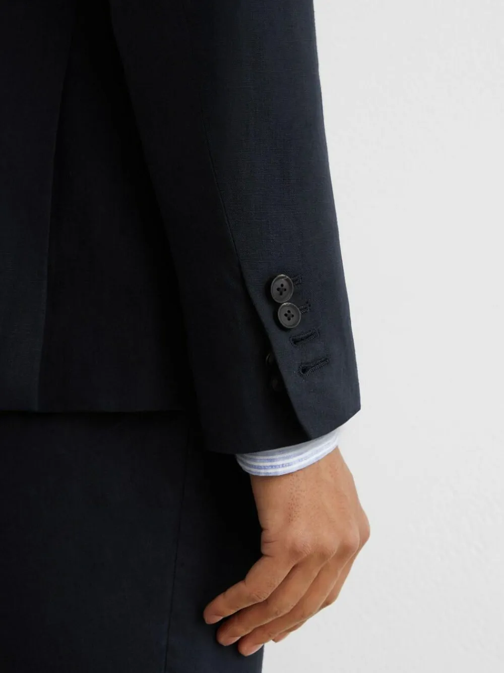 Reiss Kin Single Breasted Linen Blazer Tailored-Fit^ Blue Suits