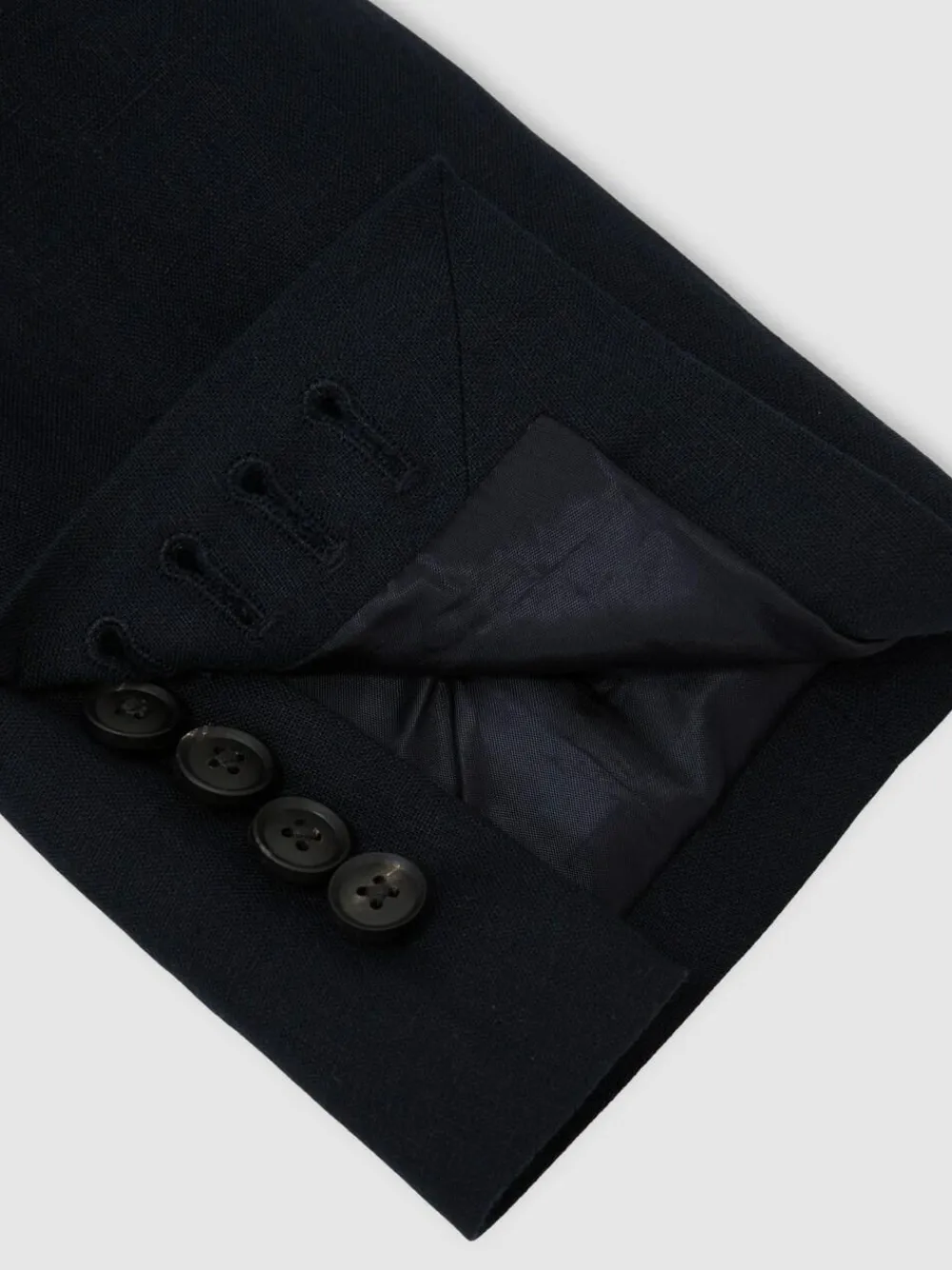 Reiss Kin Single Breasted Linen Blazer Tailored-Fit^ Blue Suits