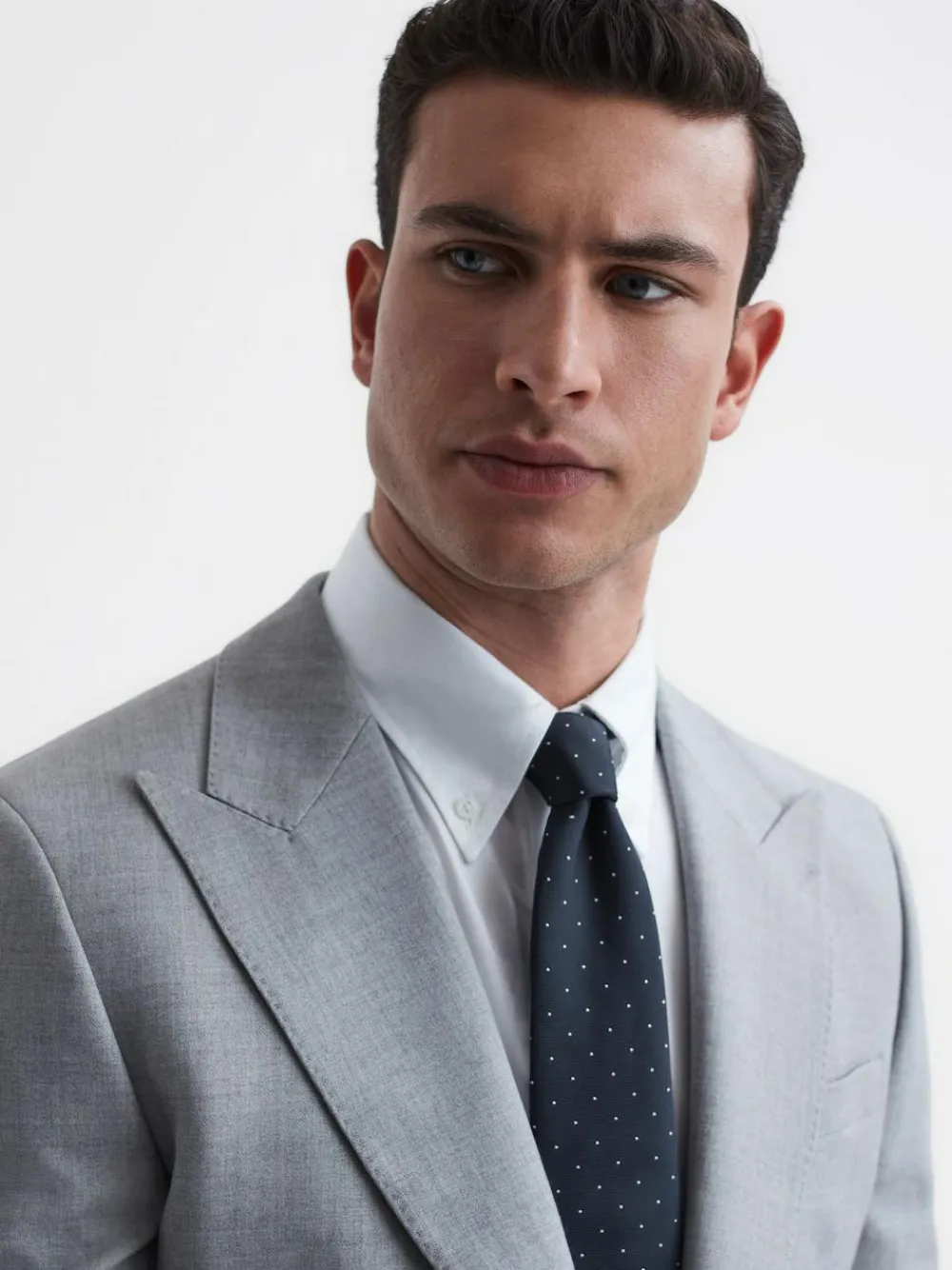 Reiss Navy Liam Polka Dot Silk Tie^ Ties & Pocket Squares