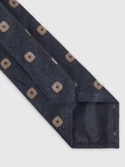 Reiss Marco Silk-Wool Square-Medallion Tie^ Ties & Pocket Squares