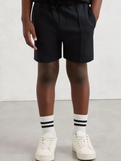 Sale Reiss Navy Peter 3-9 yrs Premium Interlock Drawstring Pintuck Shorts