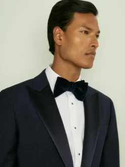 Reiss Navy Poker Peak Lapel Single-Breasted Tuxedo Jacket Slim-Fit^ Blue Suits
