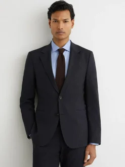 Reiss Promise Wool-Blend Single-Breasted Suit Blazer Tailored-Fit^ Blue Suits|Suits & Tuxedos