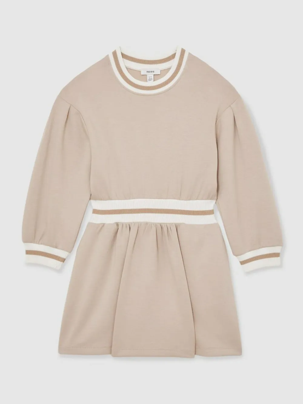 Reiss Neutral Giovanna 13-14 yrs Stripe-Trim Sweatshirt Dress^ Knitwear|Knitwear