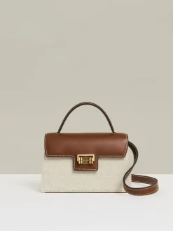 Reiss Neutral Kinsley Girls Linen Canvas Top Handle Bag^ Bags