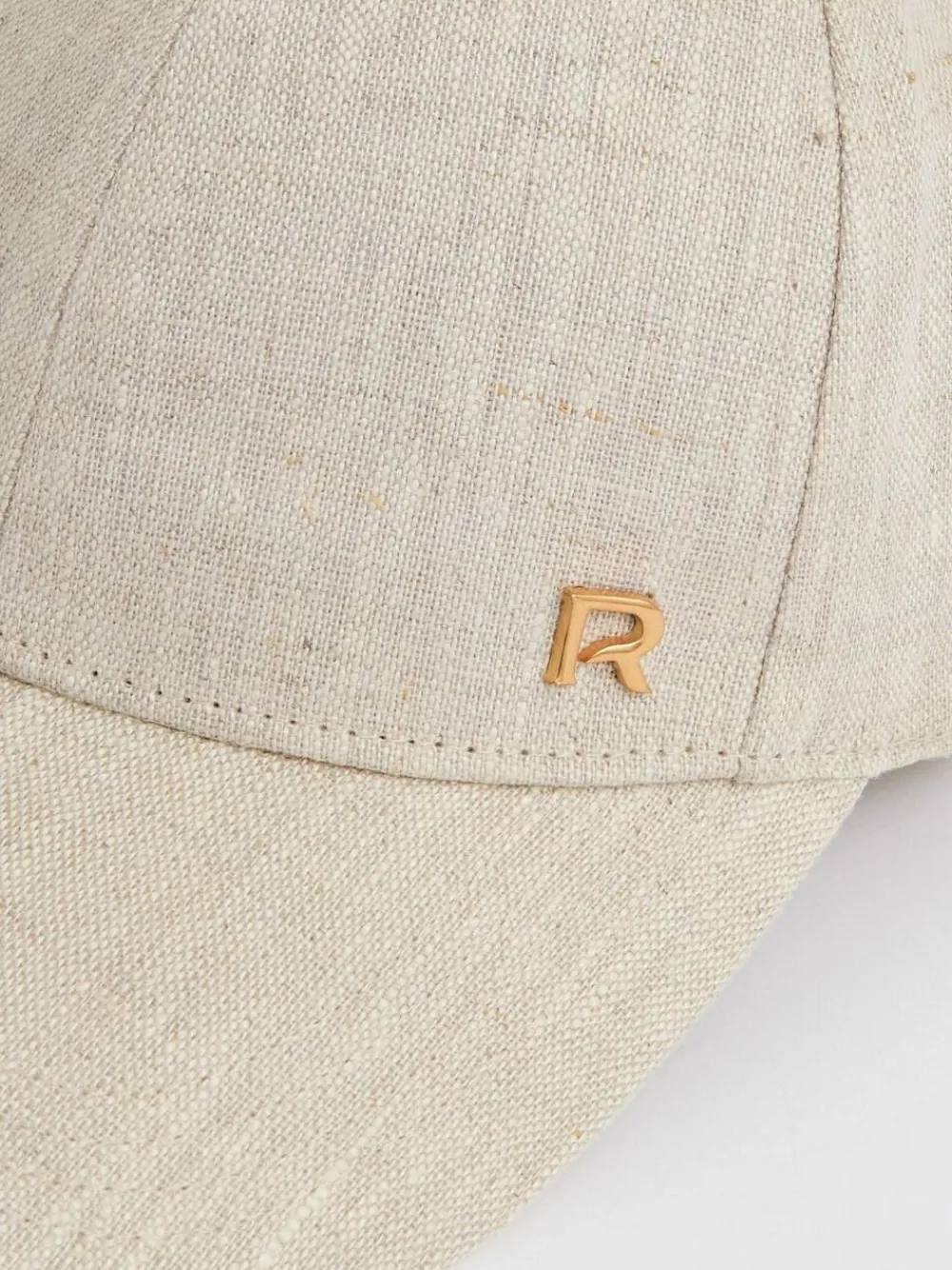 Reiss Neutral Lilly Linen Logo Baseball Cap^Women Hats