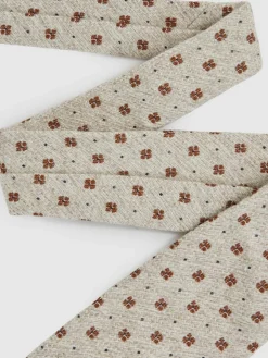 Online Reiss Tullio Wool-Silk Floral-Medallion Tie Oatmeal Melange