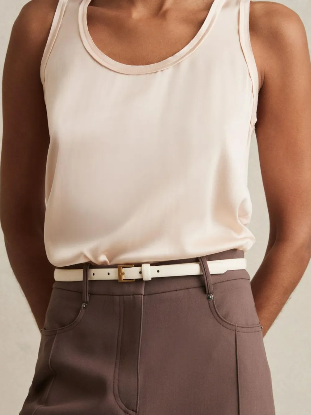 Reiss Holly Thin Leather Belt^Women Belts