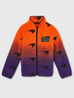 Reiss Papaya Orange/Purple Drift Unisex Fit McLaren F1 Team Ombré Fleece Jacket^ Coats & Jackets|Coats & Jackets
