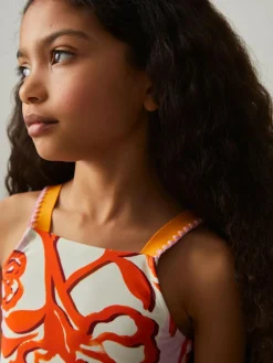 Reiss Pink Print Phoebe 9-13 yrs Floral-Print Bikini Top^ Swimwear|Swimwear