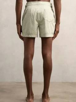 Online Reiss Caprio Geometric Print Swim Shorts Pistachio Green