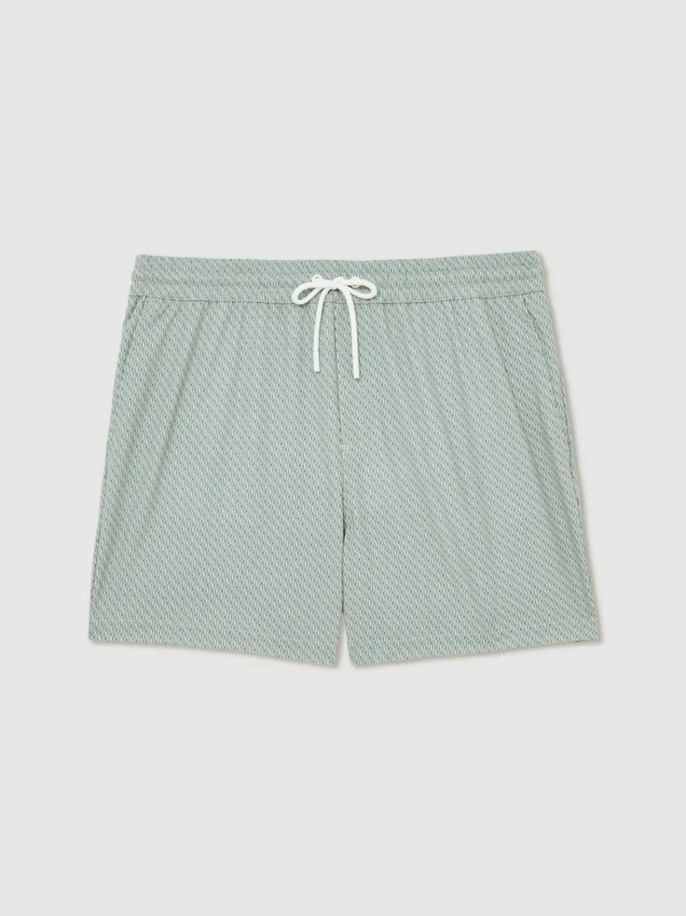 Sale Reiss Tito Drawstring Geometric Print Swim Shorts Pistachio Green