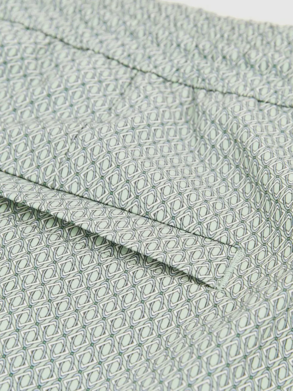 Sale Reiss Tito Drawstring Geometric Print Swim Shorts Pistachio Green