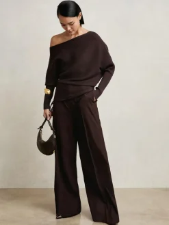 Reiss Lorna Asymmetric Draped Knitted Jumper^Women Knitwear|Knitwear