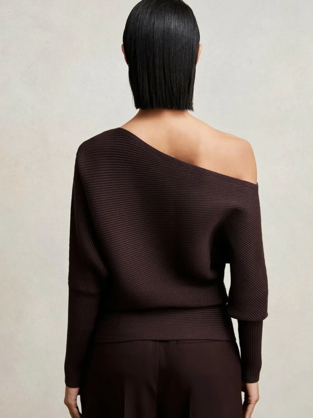 Reiss Lorna Asymmetric Draped Knitted Jumper^Women Knitwear|Knitwear