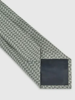 Reiss Bernardo Silk Geometric-Chain Print Tie^ Ties & Pocket Squares