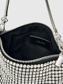 Reiss Silver Leah Crystal Pouch Bag^ Bags