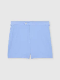 Outlet Reiss Sun Side-Adjuster Swim Shorts Sky Blue